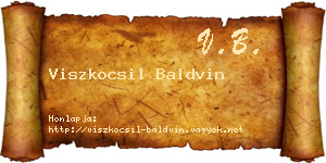 Viszkocsil Baldvin névjegykártya